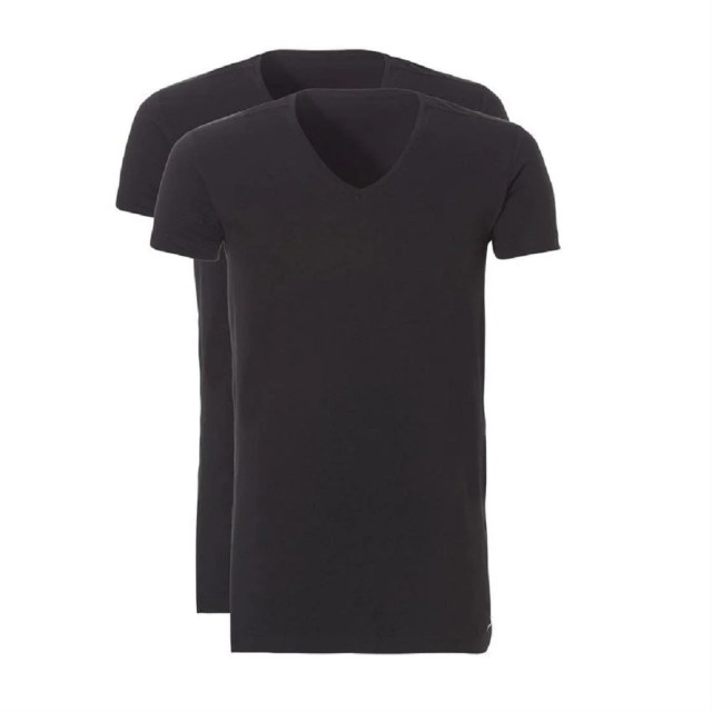 Ten Cate 30847 basic v-shirt long 2-pack - 30847 090 black large