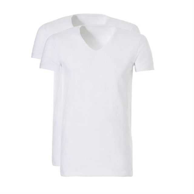 Ten Cate 30847 basic v-shirt long 2-pack - 30847 001 white large