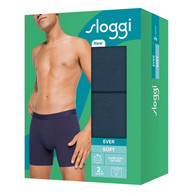 Sloggi Ever soft short 2-pack turquoise Sloggi Men Ever Soft Short 2 pack 10209425 Turquoise large