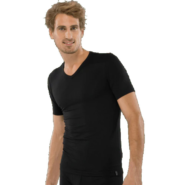 Schiesser 95/5 v-shirt zwart 205429 000 zwart large