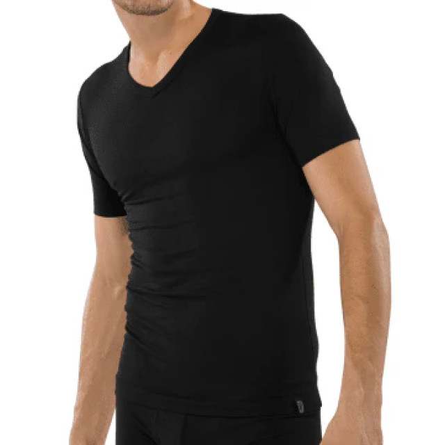 Schiesser 95/5 v-shirt zwart 205429 000 zwart large