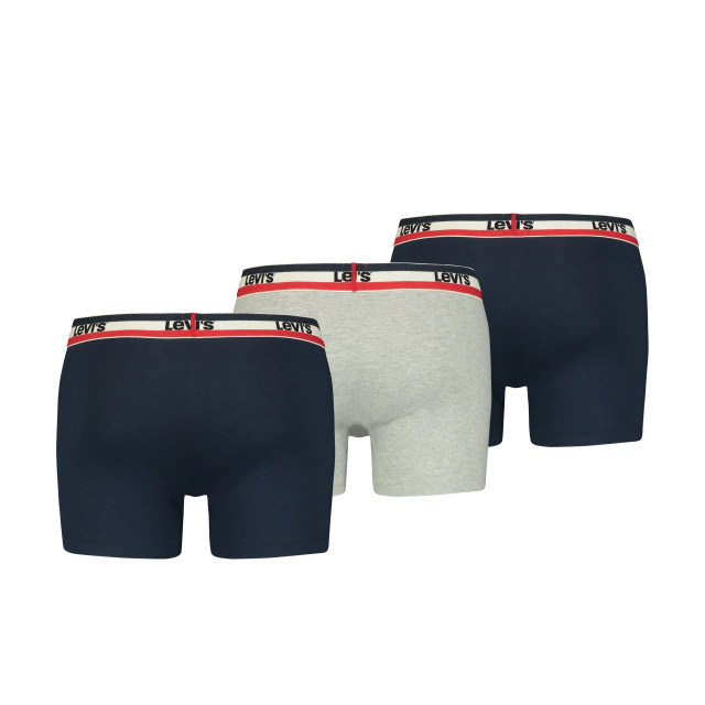 Levi's Sportswear logo boxer 3-pack 100002870 001 navy/ grey melange 100002870 001Navy/Grey large