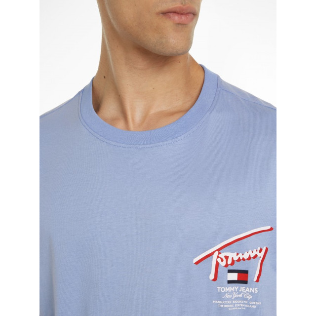 Tommy Hilfiger Dm0dm18574 street sign c3s moderate blue t-shirt o-neck to C3S Moderate Blue/DM0DM18574 Street Sign large