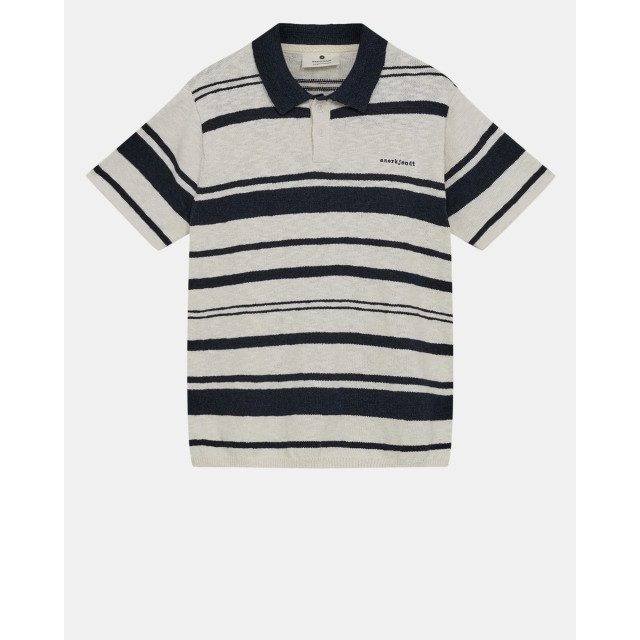 Anerkjendt Aksofus stripe s/s knit 901585 sky captain 901585 large