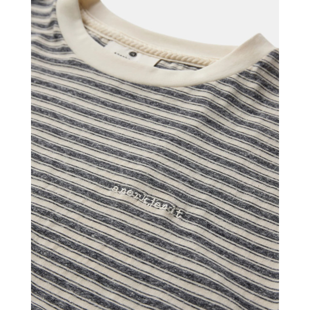 Anerkjendt Akrod s/s cot/linen stripe tee 901538 sky captain 901538 large