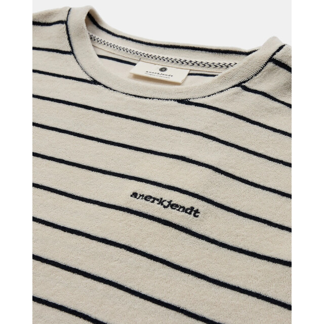 Anerkjendt Akkikki s/s frotte stripe tee 901557 sky captain 901557 large