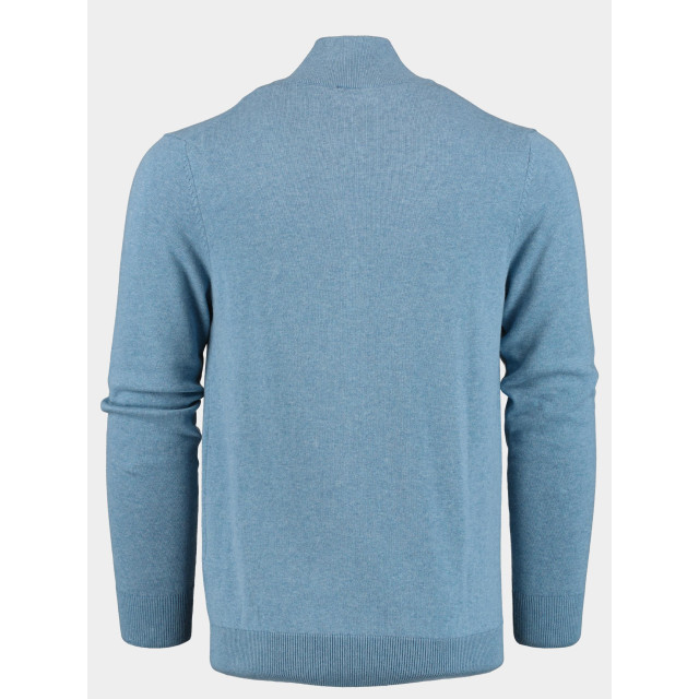 Bos Bright Blue Scotland blue vest danx full zip flat knit 24105da20sb/267 dark denim 179772 large