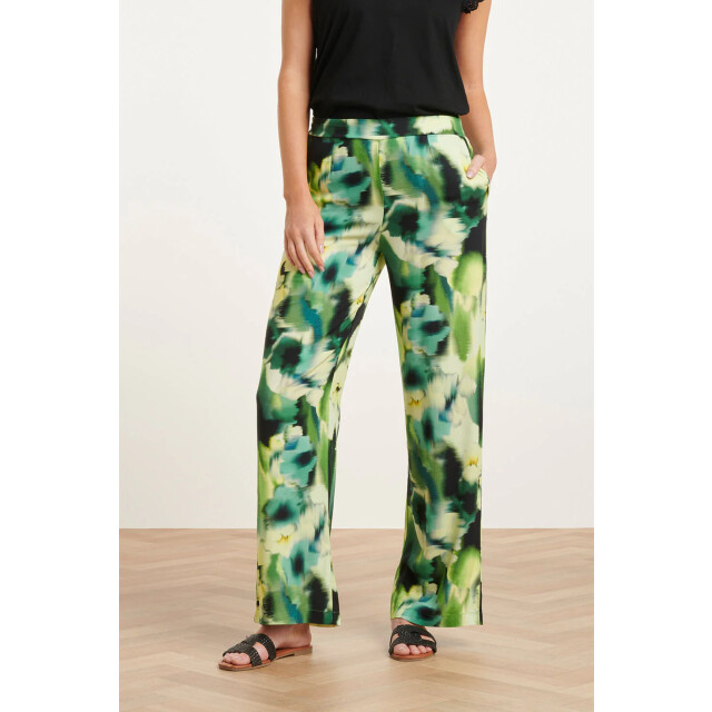 Smashed Lemon 24428 mashed lemon zomer wijde broek met abstracte 24428-999-150 large