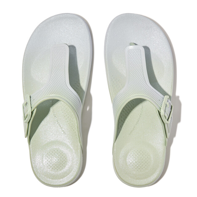 FitFlop Iqushion iridescent adjustable buckle flip-flops HM2 large