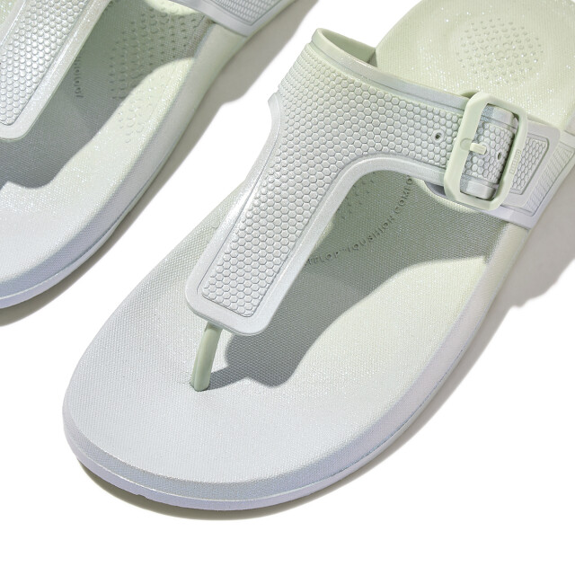 FitFlop Iqushion iridescent adjustable buckle flip-flops HM2 large