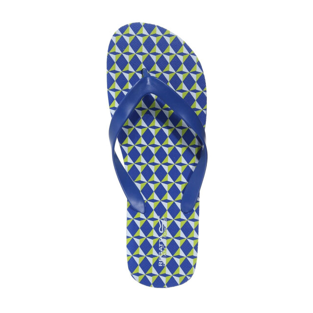 Regatta Heren bali geometrische teenslippers UTRG7607_lapisblue large
