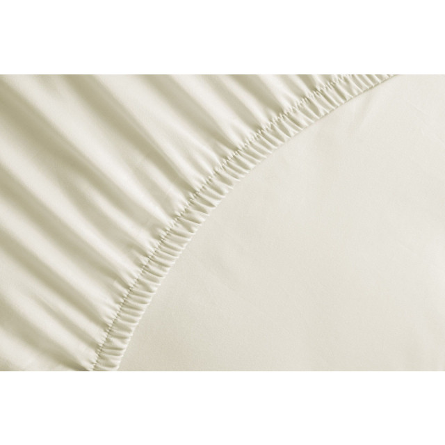 Yellow Hoeslaken percale fitted sheet off white 160 x 200 cm 2792754 large