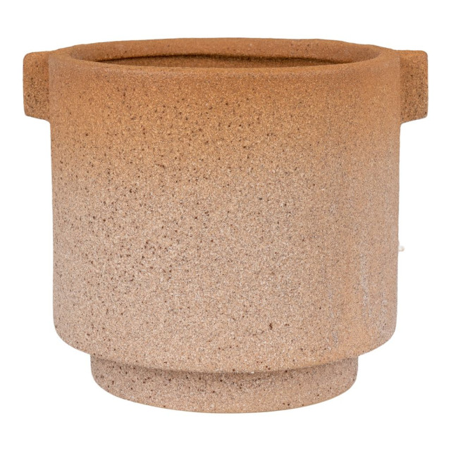 House Nordic Flower pot flower pot in ceramic, burned orange, round, Ø13x13 cm 2814460 large