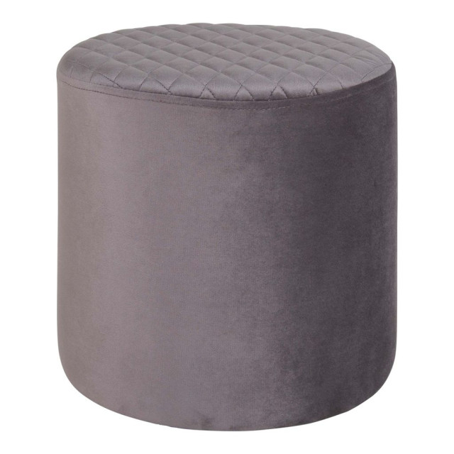 House Nordic Ejby pouf round pouf in grey velvet hn1213 2814341 large