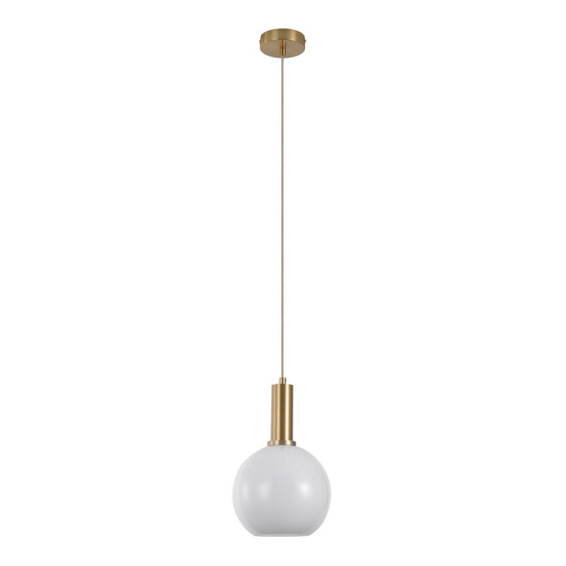 House Nordic Chelsea pendant pendant in ball shaped white glass and brass socket, 150 cm fabric cord 150 cm fabric cord bulb: e27/40w 2814070 large