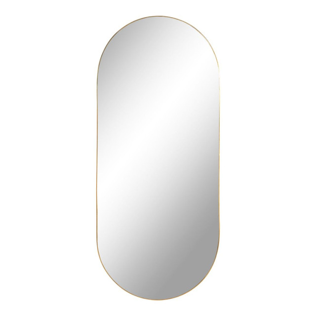 House Nordic Jersey mirror oval oval mirror with brass look frame 35x80 cm 2810029 large