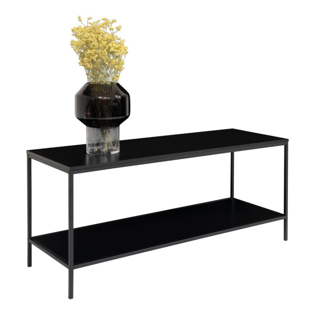 House Nordic Vita tv stand tv table with black frame and two black shelves 100x36x45 cm 2814068 large