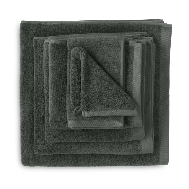 Heckett & Lane 3 stuks premium washand 16 x 21 cm classic anthracite 2815272 large