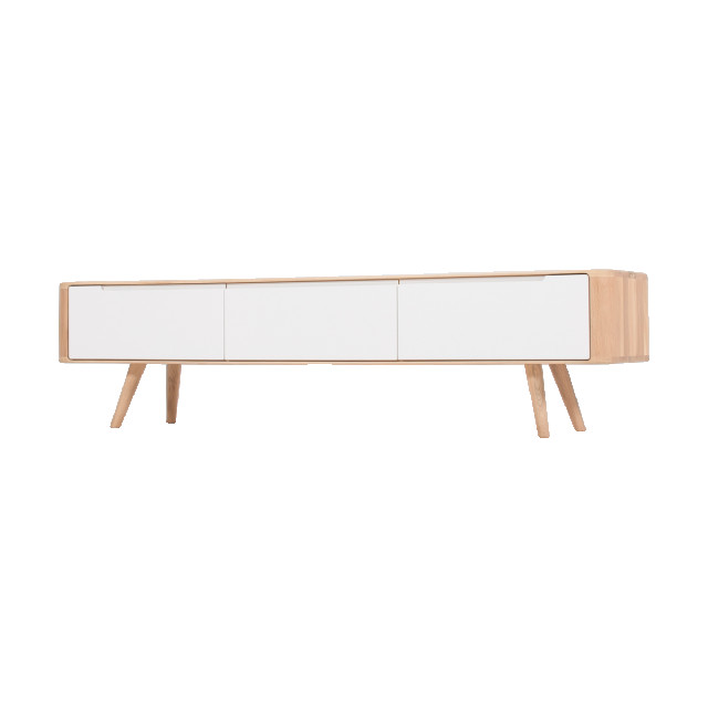 Gazzda Ena lowboard houten tv meubel whitewash 180 x 42 cm 2027155 large