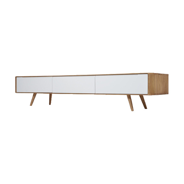 Gazzda Ena lowboard houten tv meubel naturel 225 x 42 cm 2027181 large