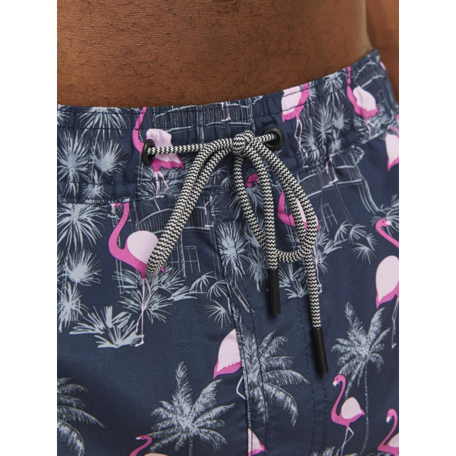 Jack & Jones Heren zwemshort jpstfiji aop flamingo print donkerblauw 12253230 large