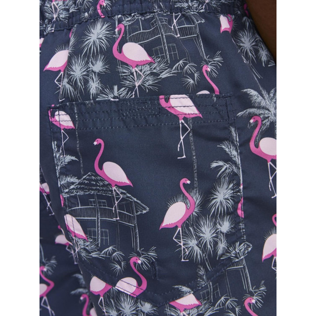 Jack & Jones Heren zwemshort jpstfiji aop flamingo print donkerblauw 12253230 large