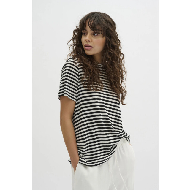 My Essential Wardrobe 10704599 lisa striped tee 10704599 Lisa Striped Tee large