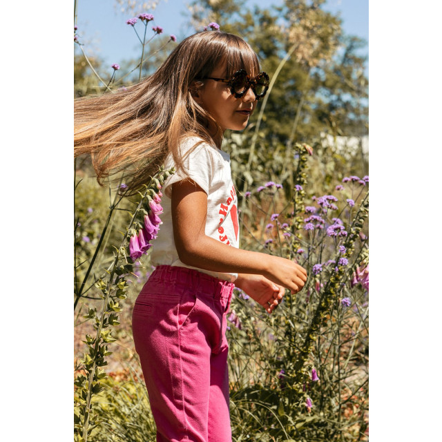 Looxs Revolution Denim momfit washed fuchsia voor meisjes in de kleur 2312-7666-258 large