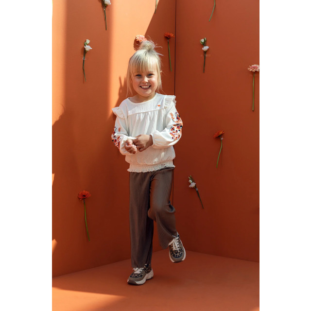 Looxs Revolution Plissé pants little wide leg clay color voor meisjes in de kleur 2301-7606-049 large