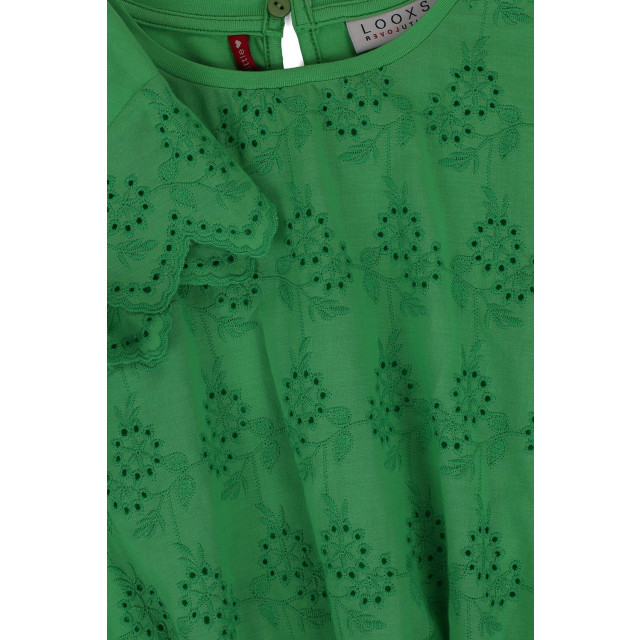 Looxs Revolution Broderie blouse clover green voor meisjes in de kleur 2311-7116-302 large
