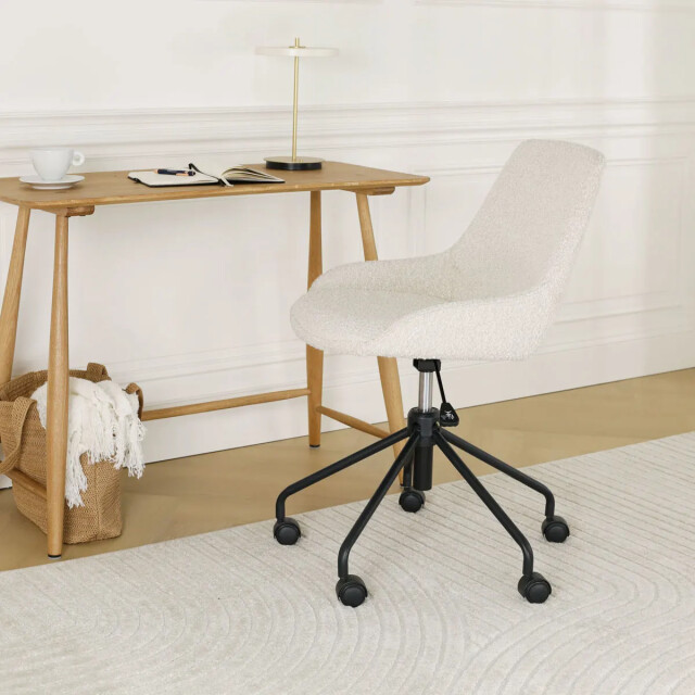 Nolon Nout-isa bureaustoel bouclé zwart onderstel 2794717 large