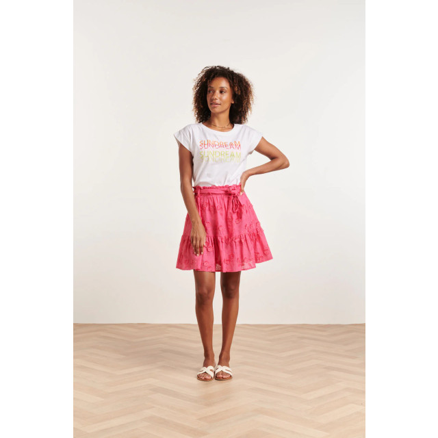 Smashed Lemon 24355 fuchsia rok met 3d bloemenstructuur 24355-445-XL large