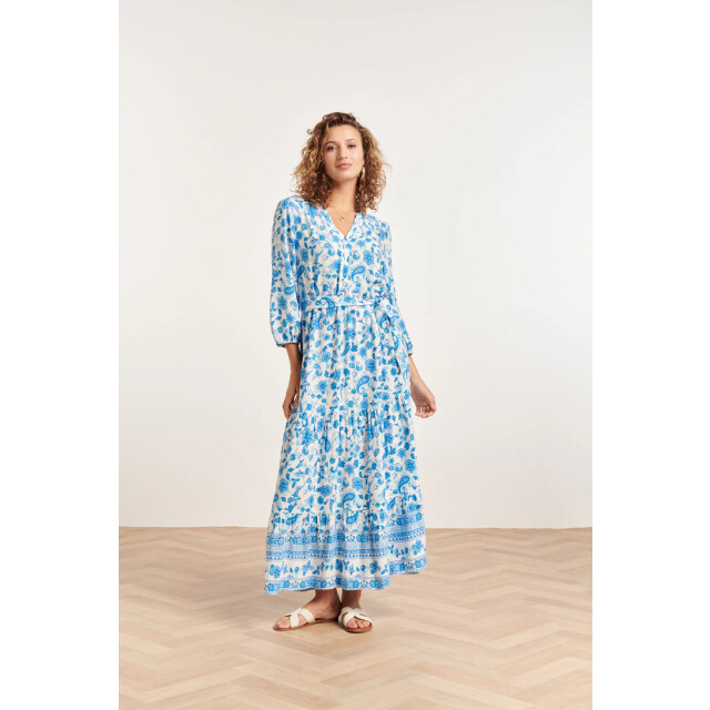 Smashed Lemon 24314 prachtige bloemen paisley maxi jurk | 24314-000-625 large
