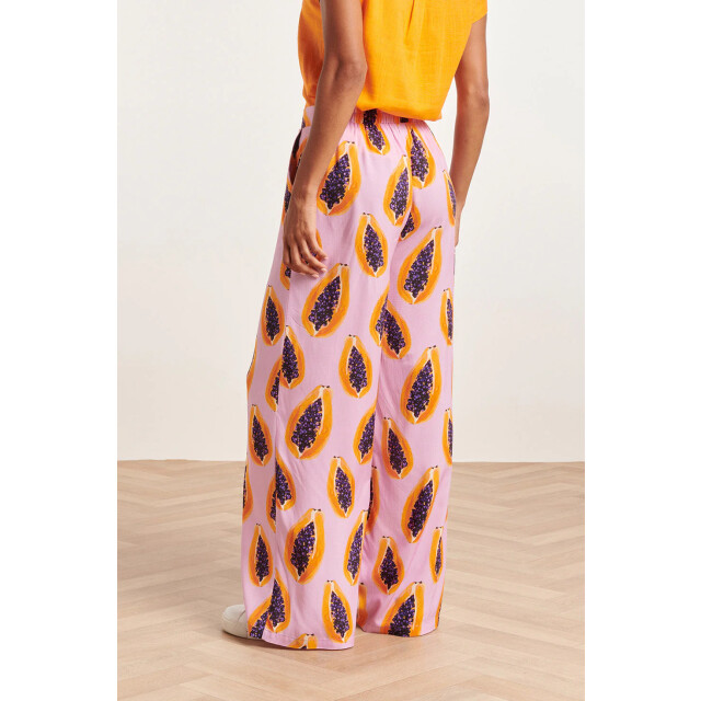 Smashed Lemon 24326 lilae papaya print flowy broek | 24326-300-998 large
