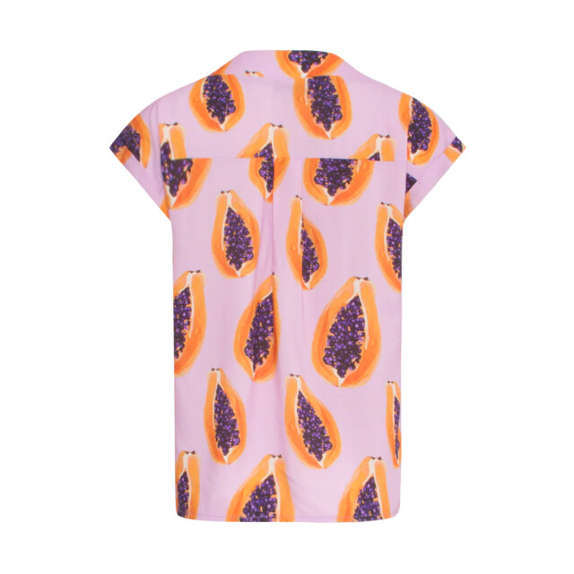Smashed Lemon 24328 lilae papaya print top | 24328-300-998 large
