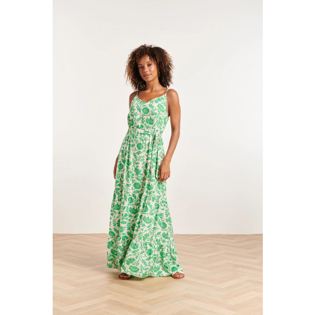 Smashed Lemon 24318 maxi jurk met spaghettibandjes levendige groene 24318-000-530 large