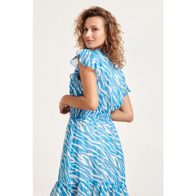 Smashed Lemon 24333 kort zomers jurkje met helder animal print | 24333-000-630 large