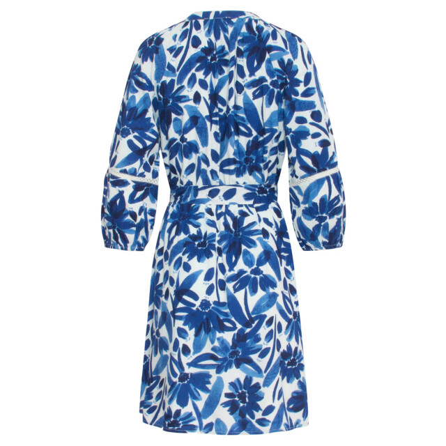 Smashed Lemon 24377 dames jurk wit en blauw met bloemenprint en 24377-000-625 large