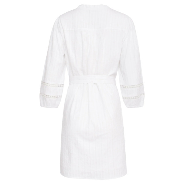Smashed Lemon 24357 dames witte korte jurk met driekwart mouwen en 24357-000-XS large