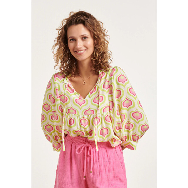 Smashed Lemon 24336 retro bedrukte top | 24336-000-998 large