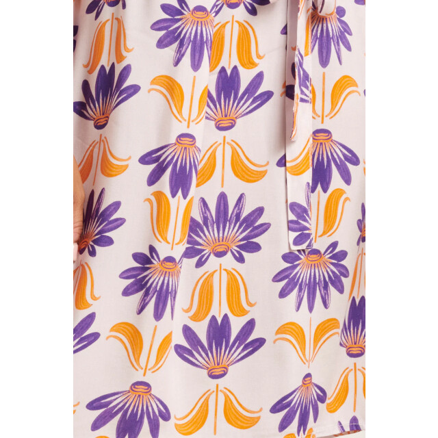 Smashed Lemon 24369 dames korte te jurk met ruchesallover 24369-010-998 large