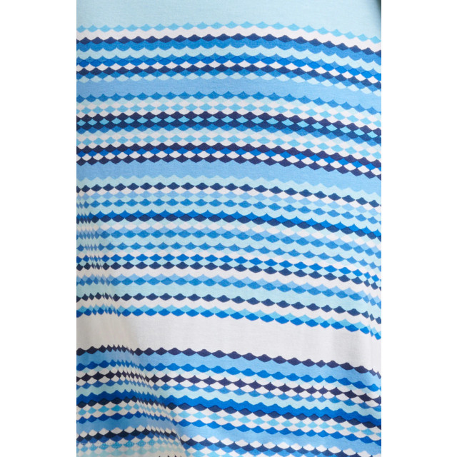 Smashed Lemon 24361 dames korte jurk met blauwe grafische print 24361-600-626 large