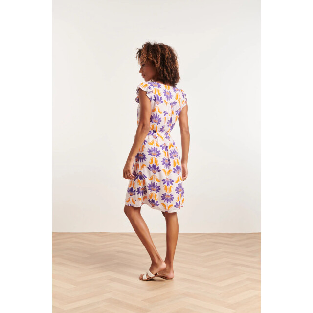 Smashed Lemon 24369 dames korte te jurk met ruchesallover 24369-010-998 large