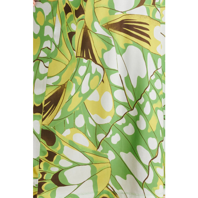 Smashed Lemon 24368 dames maxi jurk met allover groene vlinder print 24368-530-998 large