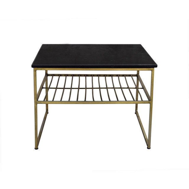 Livingfurn salontafel dian goud 55x55x44 marmer 2059252 large