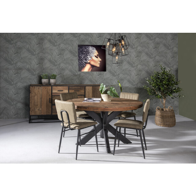Livingfurn eetkamertafel dakota rond mangohout 150 cm - 2058410 large