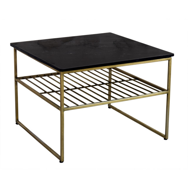 Livingfurn salontafel dian goud 55x55x44 marmer 2059252 large