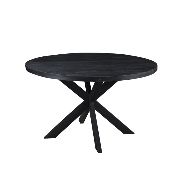 Livingfurn ronde eetkamertafel kala spider tafelpoten van mango hout en gecoat staal 130 cm 2058909 large