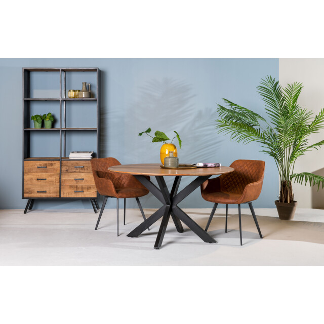 Livingfurn e ronde eetkamertafel - acasia hout 120 cm - 2058949 large