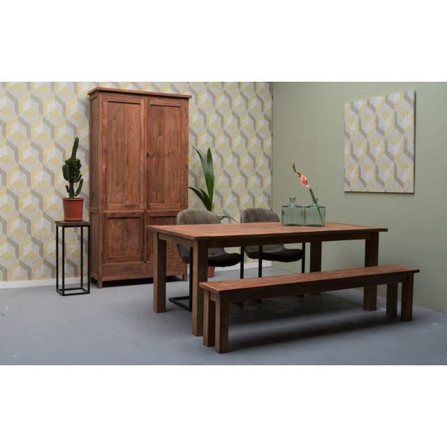 Livingfurn eetkamertafel dk teak hout 220x100 cm - 2058422 large